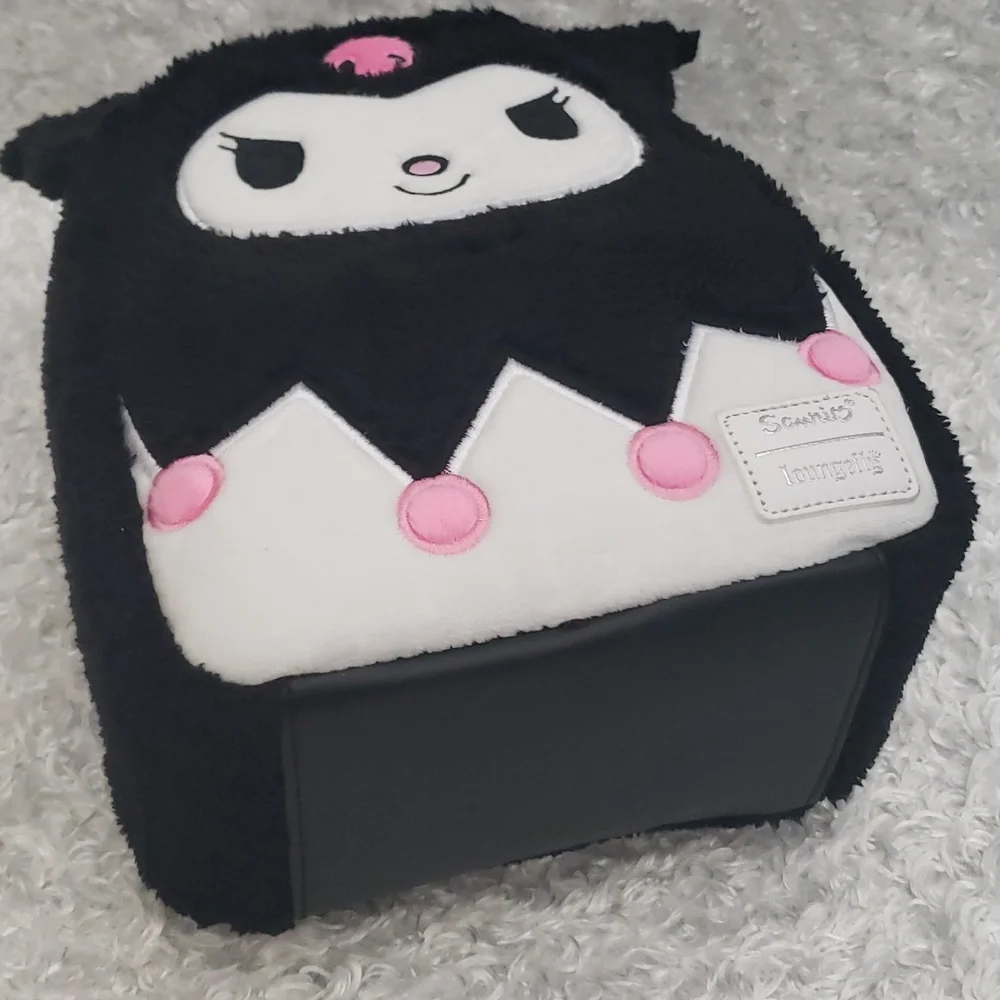 Loungefly Sanrio Kuromi faux fur mini backpack Anime